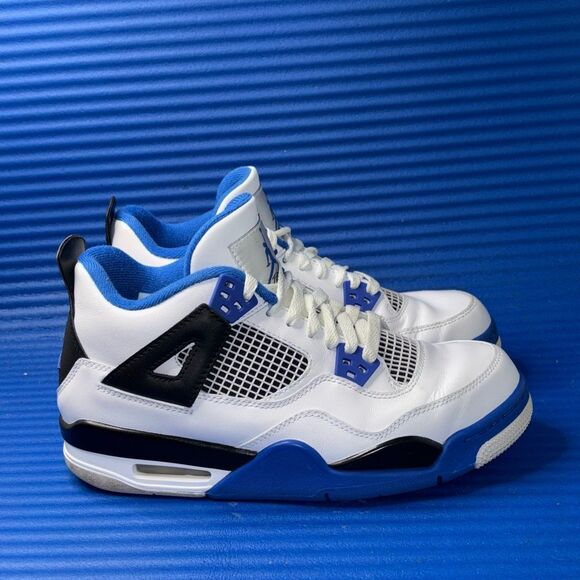 Size 6.5Y- GS Nike Air Jordan 4 Retro “Motorsports” RARE 408452-117 Women’s 8 - Picture 1 of 8